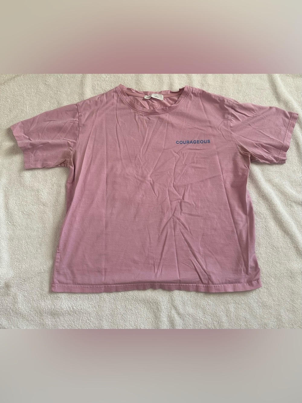 'Courageous' Pink Graphic Tee